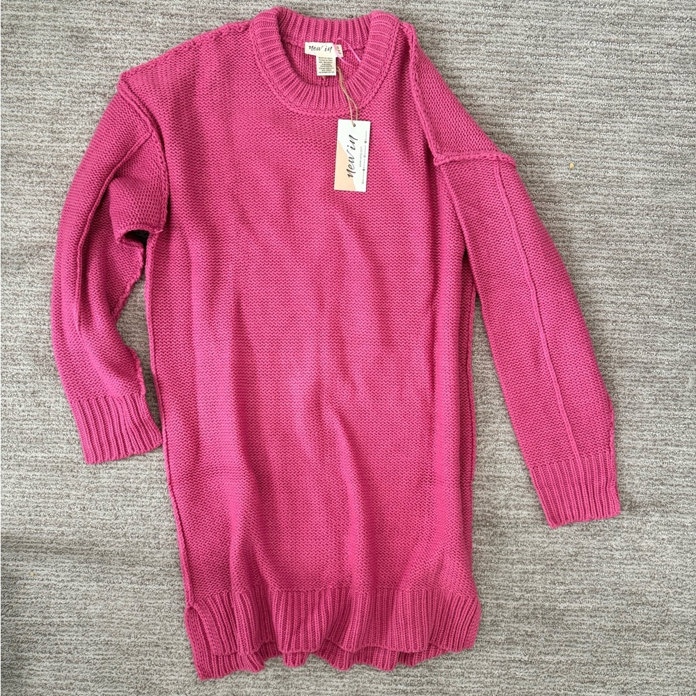 Women's Pink Sweater Dress